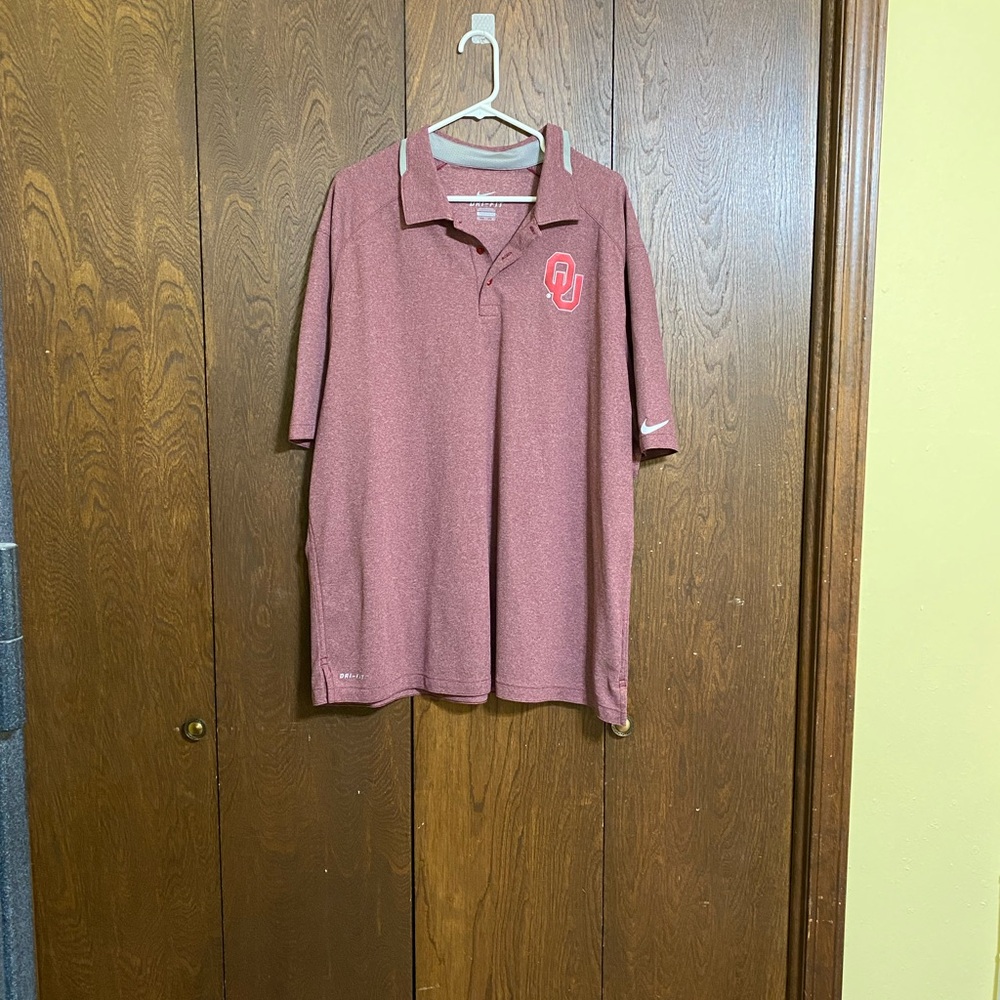 Oklahoma Sooners Dri-fit Polo Shirt with Chest Logo